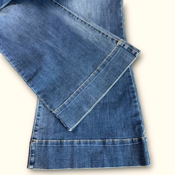 Express 70s Flare Pull On Stretch Blue Jeans Mid Rise Women Size 18/20 XL New - Picture 8 of 12